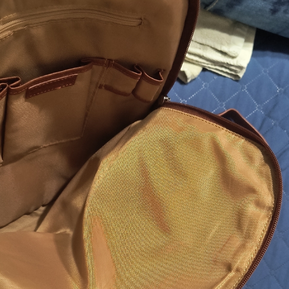 Brown Leather Backpack - image 4